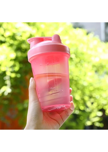 Kırmızı 400 ml Shaker Şişeleri Renkli Peynir Altı Suyu Protein Tozu Karıştırma Şişesi Spor Salonu Shaker Taşınabilir Açık Plastik Içecek Bardak (Yurt Dışından)
