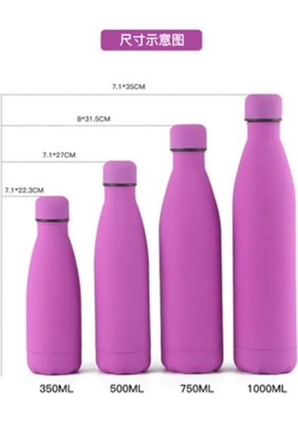 Siyah 500ML 1000ML Çift Duvar 304 Paslanmaz Çelik Termos Moda Vakum Termos Açık Taşınabilir Spor Termal Içecek Su Şişesi (Yurt Dışından)