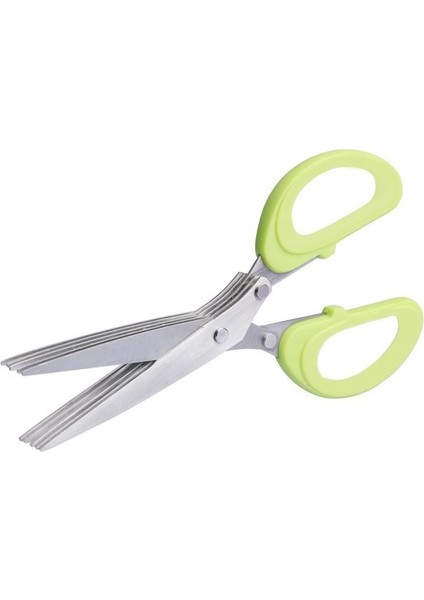 5 Kat Çok Fonksiyonlu Çok Katmanlı Yeşil Soğan Makas Paslanmaz Çelik Soğan Kesme Bıçağı Herb Deniz Yosunu Baharat Makas Mutfak Makas (Yurt Dışından)