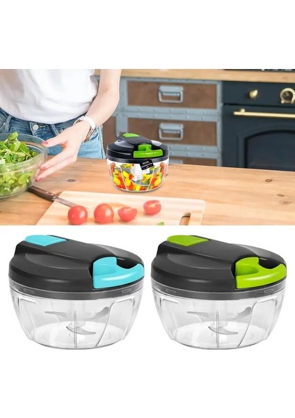 Siyah Mavi Manuel Gıda Parçalayıcı Sebze Meyve Doğrama Aracı Kaymaz El Rende Soğan Mini Ev Manuel Kıyıcı Emek Tasarrufu Mutfak Gadge (Yurt Dışından) indirimleri