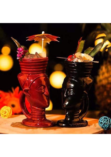 21 350ML-700ML Hawaii Tiki Kupalar Kokteyl Bardağı Bira Içecek Şarap Parti Kupa Seramik Paskalya Adalı Zombi Kafatası Tiki Kupa Bar Aracı (Yurt Dışından) indirimleri