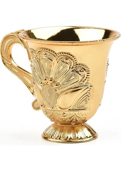 Altın 30 ml Retro Likör Cam Kolu Bardak Metal Zanaat Hediye Ev Dekorasyon Çay Bardağı Kithcen Yemek Odası Sofra Bar Ev Dekor (Yurt Dışından)