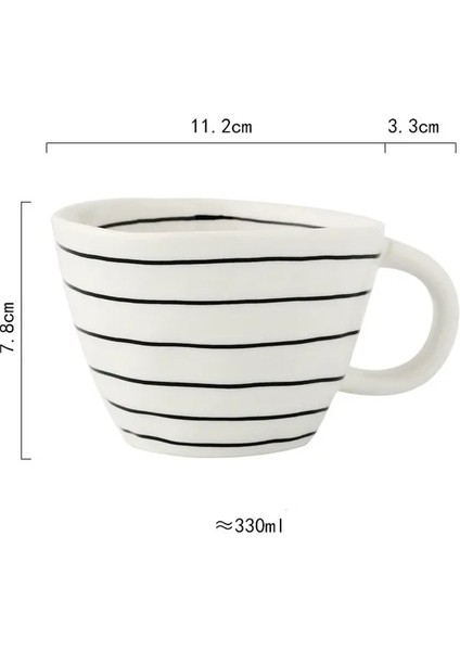 M-330ML 350-100ML Yaratıcı Amerikan Tarzı Seramik Kupalar Kahve Fincanları Öğleden Sonra Çayı Altın Inme Geometri Düzensiz Kahve Fincanı Italyan Espresso Kupa (Yurt Dışından)