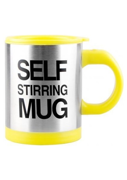 Sarı 400 ml Paslanmaz Çelik Tembel Otomatik Kendini Karıştıran Kupa Kahve Süt Suyu Karıştırma Fincan Drinkware Mutfak Yemek Aletleri (Yurt Dışından)
