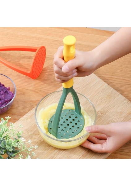 Sarı Yeşil Mutfak Patates Ezici Plastik Havuç Kabak Çamur Pres Makinesi Sarımsak Gıda Kırıcı Kesici Taşınabilir Manuel Meyve Sebze Araçları (Yurt Dışından) modelleri