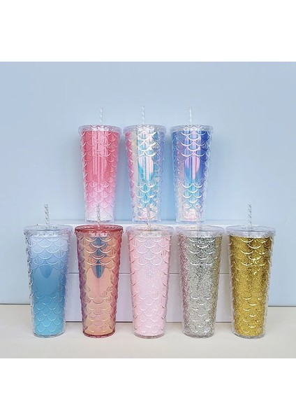 G Dıy 710 ml 24 Oz Balık Terazisi Tumbler Kapaklı Kupa Saman Balık Terazisi Fincan Elmas Içme Buz Kahve Fincanı Çift Duvar Balık Pulu Fincan (Yurt Dışından) modelleri