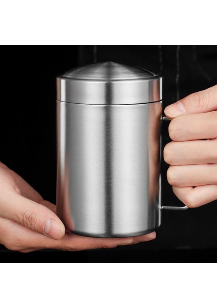 220 ml 304 Paslanmaz Çelik Metal Bira Kupaları Kapaklı Yalıtımlı Termal Kahve Süt Tumbler Çift Alt Kupa Açık Seyahat Kamp Bardak (Yurt Dışından)