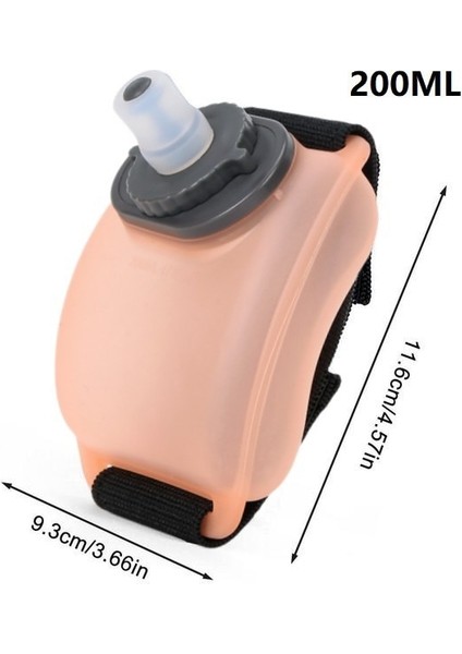 Mat Pembe 200 ml Açık Koşu Bilek Su Şişesi Taşınabilir Spor Bilek Su Şişesi Ayarlanabilir Spor Fincan Spor Bisiklet Maratonu (Yurt Dışından)