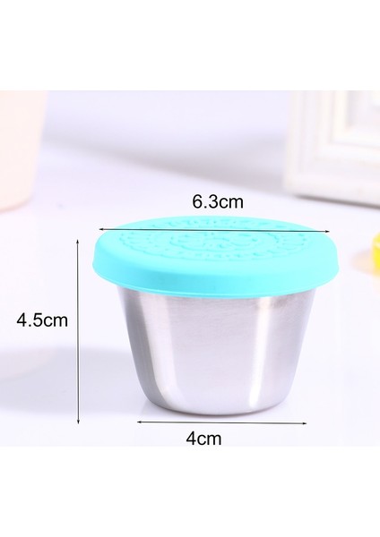 BLUE-50ML Salata Sosu Kabı 6x2.5 Oz Paslanmaz Çelik Küçük Baharat Kabı Kapaklı Sızdırmaz Çocuklar Için Öğle Yemeği Kapları Kutusu (Yurt Dışından) fiyatları