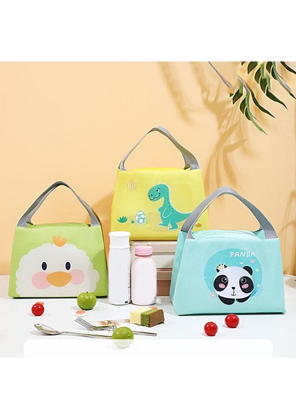 Sarı Öğle Yemeği Taşıma Çantası Sızdırmaz Termal Bento Şık Yalıtımlı Öğle Yemeği Taşıma Çantası Yumuşak Doku Öğle Yemeği Kutusu Çantası Tote Piknik Için (Yurt Dışından)