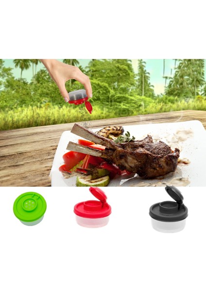 Green-S 3/1 Adet Baharat Kavanozları Biber Çalkalayıcılar Tuz Piknik Açık Havada Mutfak Öğle Yemeği Şişesi Nem Geçirmez Mühürlü Mini Baharat Pot Dağıtıcı (Yurt Dışından)