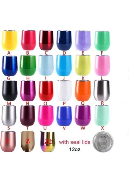 U 12OZ 12OZ Şarap Tumbler Yumurta Şekli Bira Bardağı 304 Paslanmaz Çelik Kupalar Mühürlü Kapaklı Çift Duvar Kahve Kupa (Yurt Dışından) modelleri