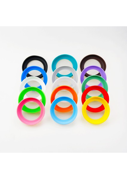 Pembe (9.5 Cm) 16 Renk 9.5 cm Dişli Silikon Bardak Bardak Alt Kapak Fincan Alt Halka Bardak Kol 95 mm Termos Aşınmaya Dayanıklı Kılıf (Yurt Dışından) fırsatları