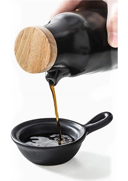 Siyah 400 ml Seramik Zeytinyağı Sos Sirke Şişe Şişesi Sıvı Çeşni Dağıtıcı Baharat Sos Teknesi Mutfak Pişirme Araçları (Yurt Dışından) modelleri