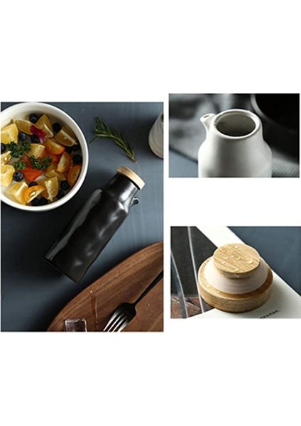 Siyah 400 ml Seramik Zeytinyağı Sos Sirke Şişe Şişesi Sıvı Çeşni Dağıtıcı Baharat Sos Teknesi Mutfak Pişirme Araçları (Yurt Dışından) fırsatları