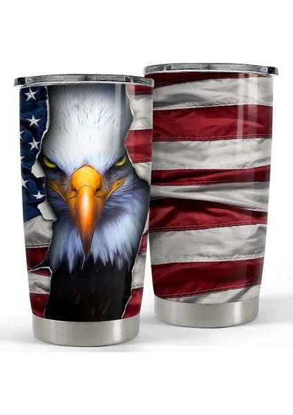 Stil 2 Amerikan Bayrağı Desen Bardak 20 Oz Paslanmaz Çelik Yalıtımlı Bardaklar Kapaklı Bardaklar Kahve Seyahat Kupa Bardak Erkekler Için Baba (Yurt Dışından) fiyatları