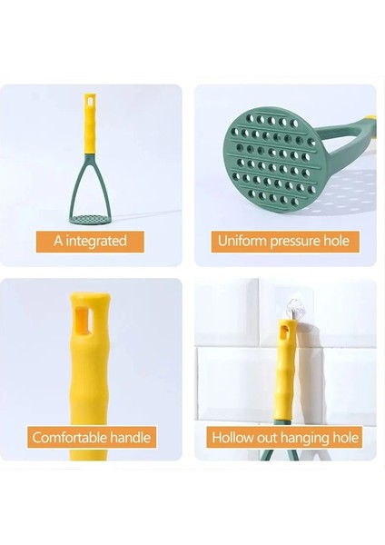 Yeşil Patates Pürüzsüz Itici Patates Malzemeleri Meyve Araçları Püresi Mutfak Patates Ezici Preslenmiş Kırıcı 1 Adet (Yurt Dışından) fırsatları