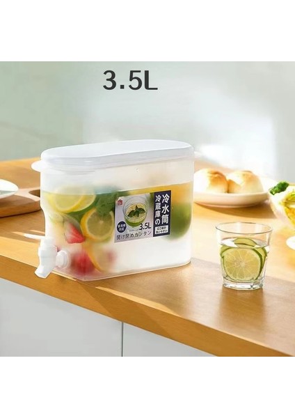 1.8l Soğuk Su Isıtıcısı 3.5l Musluklu Soğuk Su Şişesi Buzdolabı Büyük Kapasiteli Limonlu Drinkware Meyve Çaydanlığı Soğuk Demleme Şişesi Soğuk Su Isıtıcısı Tankı (Yurt Dışından) indirimleri