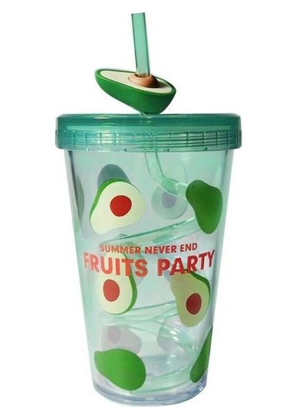 Yeşil 380ML Saman Su Şişeleri Plastik Damlatmaz Bardak Süt Suyu Kupa Saman Bardağı Içecek Bardağı Samanlı Tumbler Su Içme Bardağı タンブラー (Yurt Dışından)