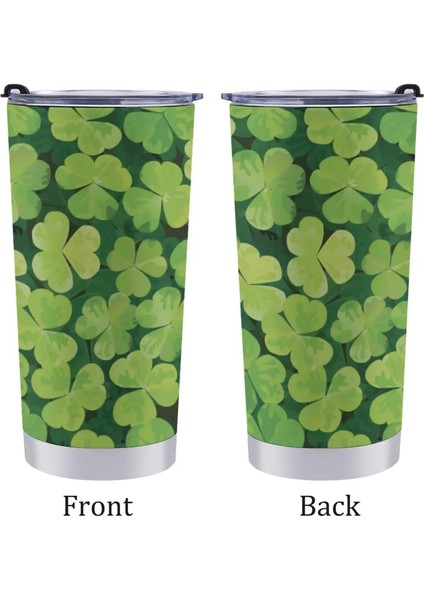 Stil 1 Dört Yapraklı Yonca 20 Oz Paslanmaz Çelik Tumbler Içecek Kupası Kahve Kapaklı Kupa Ev Ofis Seyahat Araba Hediye Için Erkek Kız Çocuklar Için (Yurt Dışından) indirimleri