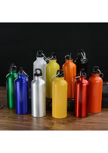 Gümüş 401-500ML Yürüyüş Alaşımlı Su Şişesi 500ML Açık Taşınabilir Sürme Su Şişesi (Yurt Dışından)