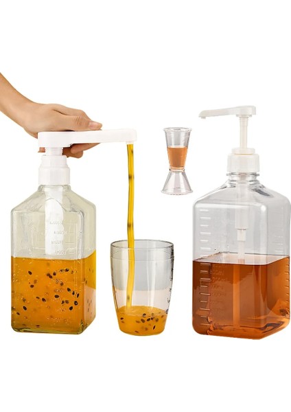 5cc Pompa Şişesi 1600 ml Kahve Şurubu Dağıtıcı Çok Fonksiyonlu Bal Sosu Ketçap Şişesi ile 5/8/10/15/20/30CC Pompa Ölçeği Şurup Damla Dağıtıcı (Yurt Dışından) fiyatları