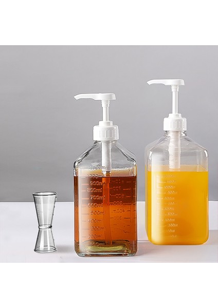 5cc Pompa Şişesi 1600 ml Kahve Şurubu Dağıtıcı Çok Fonksiyonlu Bal Sosu Ketçap Şişesi ile 5/8/10/15/20/30CC Pompa Ölçeği Şurup Damla Dağıtıcı (Yurt Dışından) modelleri