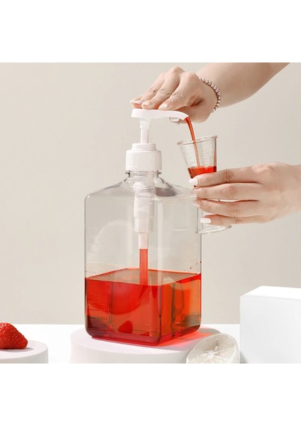 5cc Pompa Şişesi 1600 ml Kahve Şurubu Dağıtıcı Çok Fonksiyonlu Bal Sosu Ketçap Şişesi ile 5/8/10/15/20/30CC Pompa Ölçeği Şurup Damla Dağıtıcı (Yurt Dışından) fırsatları