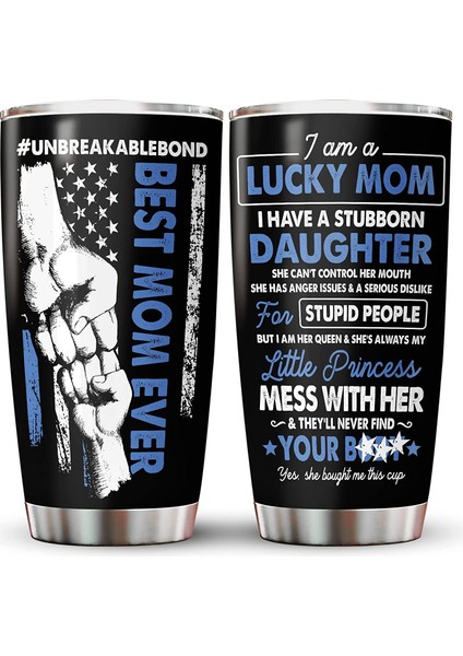 Stil Anne Için 4 Hediye - Kapaklı Anne Bardak Bardak 20 Oz - Anneler Günü Hediyesi Çiçek Paslanmaz Çelik Bardak, Kızı Oğlundan Doğum Günü Hediyesi (Yurt Dışından) indirimleri