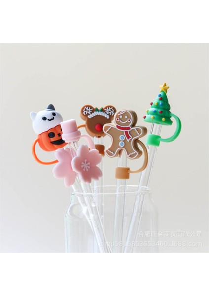 16 Karikatür Silikon Saman Ipuçları Kullanımlık Içme Toz Kapağı Sıçrama Geçirmez Fişler Kapak Yaratıcı Fincan Aksesuarı 6-8mm Saman Sızdırmazlık Araçları (Yurt Dışından) fiyatları