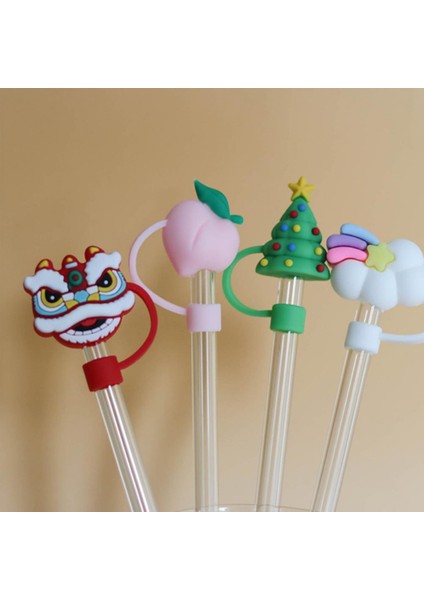 16 Karikatür Silikon Saman Ipuçları Kullanımlık Içme Toz Kapağı Sıçrama Geçirmez Fişler Kapak Yaratıcı Fincan Aksesuarı 6-8mm Saman Sızdırmazlık Araçları (Yurt Dışından) modelleri