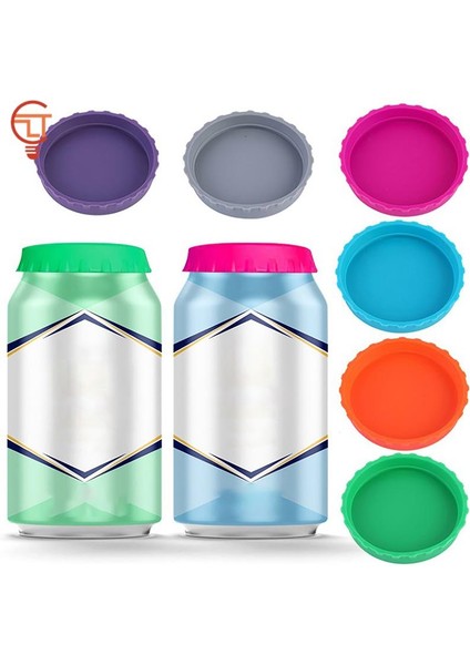 Pembe 1 Adet Soda Kapağı Çok Renkli Içecek Kutusu Koruyucu Silikon Kapakları Bira Şişesi Kapağı Teneke Kutu Soda Kola Sızdırmaz Kapak (Yurt Dışından)