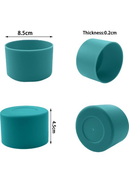 Daha Iyi Bir Yaşam Için Siyah 1 Adet 8.5cm Yumuşak Silikon Kap Alt Kılıf Koruyucu Kovan Cam Su Çay Şişesi Anti Hasar Aksesuarları (Yurt Dışından)