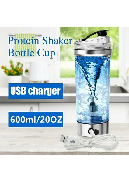Şarj Edilebilir 600 ml Elektrikli Protein Shake Karıştırıcı USB Shake Şişesi Süt Kahve Blender Su Isıtıcısı Spor ve Fitness Şarj Elektrikli Shaker Fincan (Yurt Dışından) modelleri