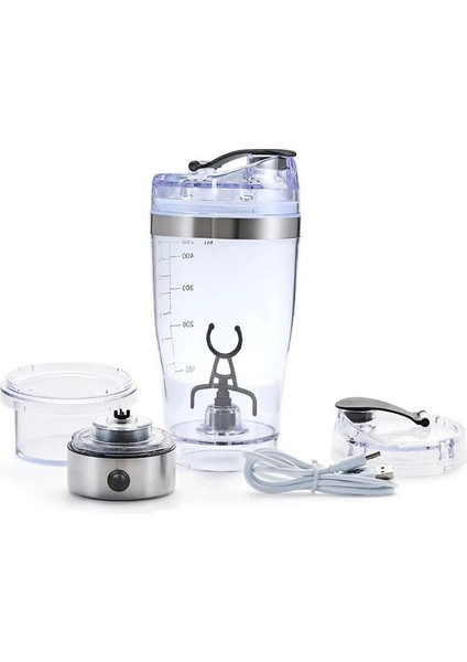 600ML Şarj USB Şarj Edilebilir Elektrikli Karıştırma Kupası Taşınabilir Protein Tozu Çalkalayıcı Şişe Mikser Çalkalayıcı Şişe Protein Çalkalayıcı Protein Bardak Çalkalayıcı (Yurt Dışından)
