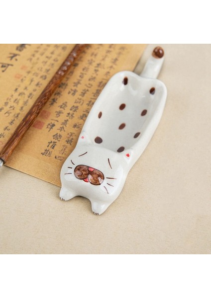 D Kedi Baharat Tabağı Sevimli Seramik Yemek Çubukları Tutucu Yemek Çubukları Kaşık Rafı Ketçap (Yurt Dışından) modelleri