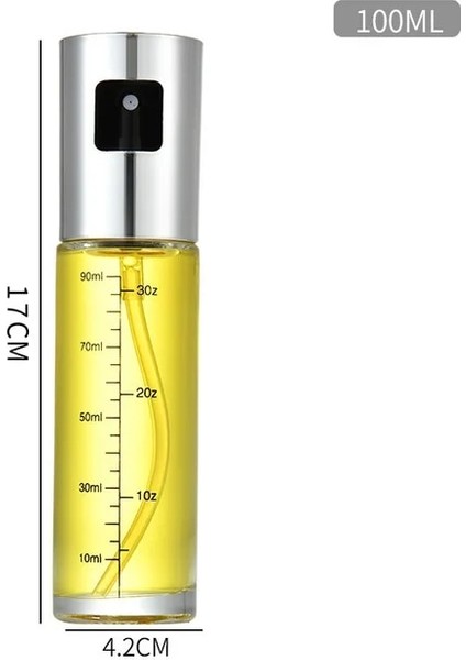 Simli 100 ml Mezun Yağ Spreyi Şişesi Abs Pres Tipi Mutfak Ev Hava Fritöz Zeytinyağı Spreyi Ilahi Cihaz Barbekü (Yurt Dışından) fiyatları