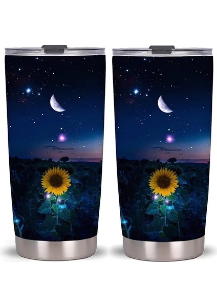Stil 6 Son Moon Paslanmaz Çelik Kapaklı Bardak, 20 Oz Vakum Yalıtımlı Kahve Bardağı, Kadın Erkek Genç Için Ay Gizli Kahve Kupa Hediye (Yurt Dışından) fiyatları