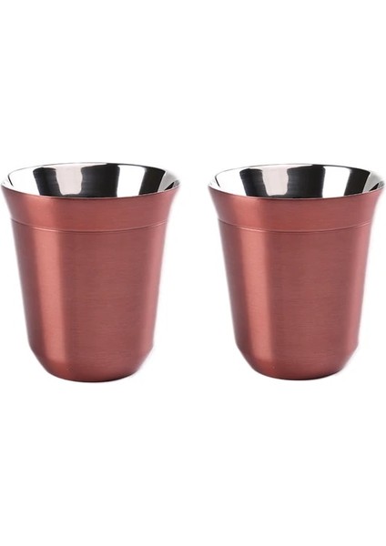 2 Adet Marron 80ML 80ML160ML 2 Espresso Kupa Seti 304 Paslanmaz Çelik Kahve Fincanları Yalıtımlı Çift Duvar Bulaşık Makinesinde Yıkanabilir Küçük Kapasiteli Yalıtım (Yurt Dışından) fiyatları
