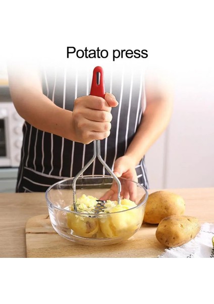 Siyah Dayanıklı Patates Ezici Galvanik Patates Çamur Makinesi Dayanıklı Öğütülmüş Patates Ezme Kırıcı Restoran Mutfak Eşyası (Yurt Dışından)