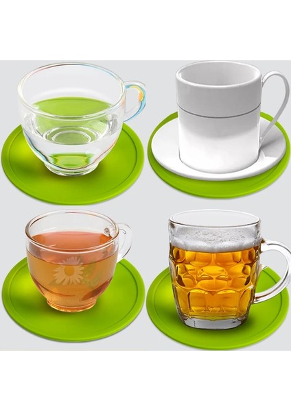 Beyaz Raf 3.9 Inç Renkli Silikon Bardak Isıya Dayanıklı Çay Bardağı Mat Çok Içecek Kahve Kupa Cam Içecek Tutucu Ped 13 Renk (Yurt Dışından) fırsatları