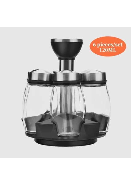 Bütün Set Baharat Kavanoz Seti Raf Cam Organizatör Dönen Cam Baharat Şeker Biber Şişeleri Tuzluklar Tutucu Mutfak Depolama Rafı (Yurt Dışından)