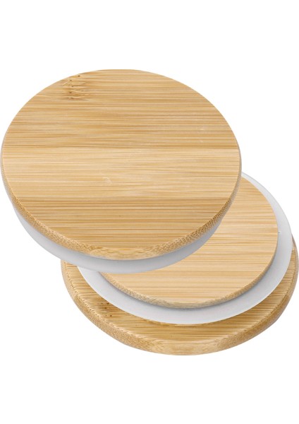 Ahşap Renk 100MM Bambu Mason Kavanoz Depolama Konserve Kapakları Içme Bardağı Yeniden Kullanılabilir Conta Halkası Çam Ahşap Kapak Kapakları Cam Kavanoz Seramik Kupalar Için (Yurt Dışından)