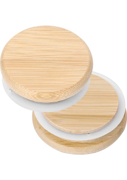 Ahşap Renk 100MM Bambu Mason Kavanoz Depolama Konserve Kapakları Içme Bardağı Yeniden Kullanılabilir Conta Halkası Çam Ahşap Kapak Kapakları Cam Kavanoz Seramik Kupalar Için (Yurt Dışından)