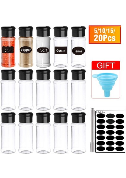 20PLUS4PLUS3 5/10/15/20 Pc Kavanoz Baharat Tuz ve Biber Çalkalayıcı Baharat Kavanoz Baharat Organizatör Plastik Barbekü Çeşni Mutfak Gadget Aracı (Yurt Dışından) fırsatları