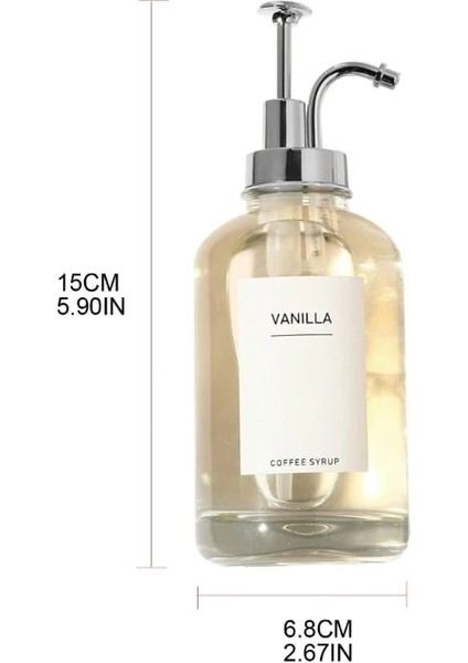 Altın Evler Kahve Şurubu Dağıtıcı Açık Cam Pompa Şişe Zeytinyağı ve Sirke Dispenser Mutfak Kapları Şişe Kolay Kullanım (Yurt Dışından) modelleri