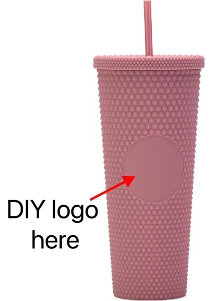 Beyaz 601-700ML Çift Duvar Dıy 24OZ 700ML 710ML Plastik Durian Tumbler Durian Fincan Sevimli Fare Kapaklı (Yurt Dışından)
