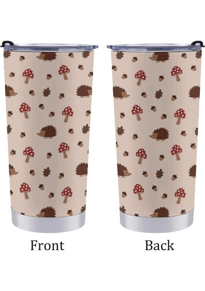 Stil 5 20 Oz Sevimli Kirpi Tumbler-Paslanmaz Çelik Seyahat Kapaklı Kupa ve Saman Bir Tumbler Fincan Kawaii Vahşi Hayvanlar Desen Çocuk Için (Yurt Dışından) modelleri