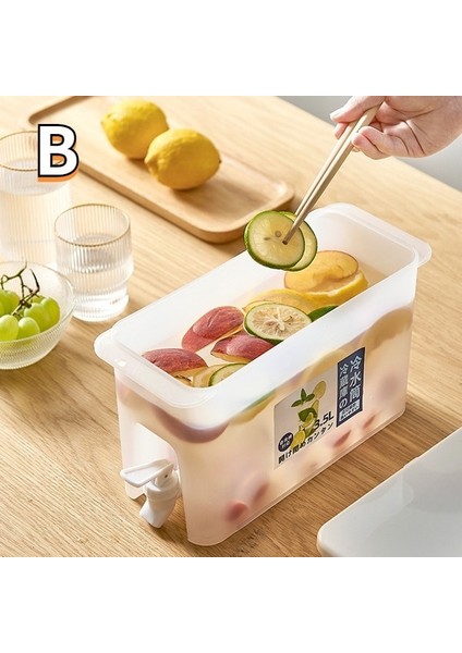 Musluklu 3.5l Su Isıtıcısı Büyük Kapasiteli Soğuk Su Isıtıcısı Limonlu Su Sebili Basit Plastik Su Isıtıcısı Ev Içecek Kutusu (Yurt Dışından)