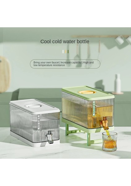 Beyaz Büyük Soğuk Su Isıtıcısı Buzdolabı Musluk Limonata Şişesi Drinkware Su Isıtıcısı Pot Içecek Dağıtıcı Ev Soğuk Su Sürahisi Kova (Yurt Dışından) fiyatları
